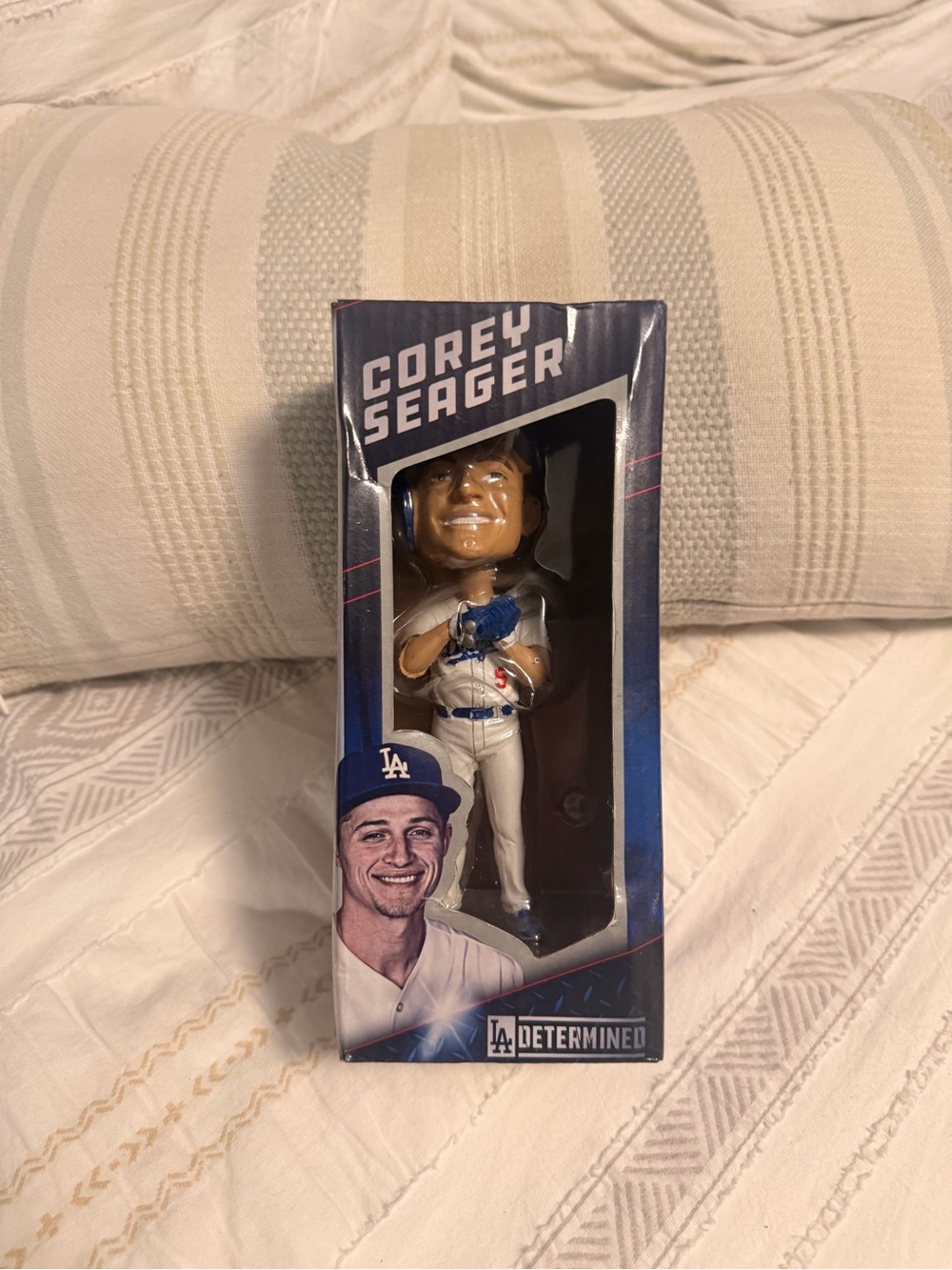 MLB Corey Seager Dodgers Blue & White Bobblehead in Box